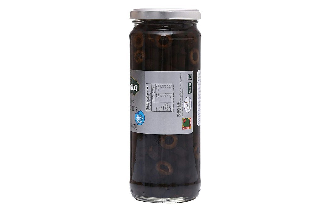 Fragata Spanish Olives Sliced Black   Glass Jar  430 grams